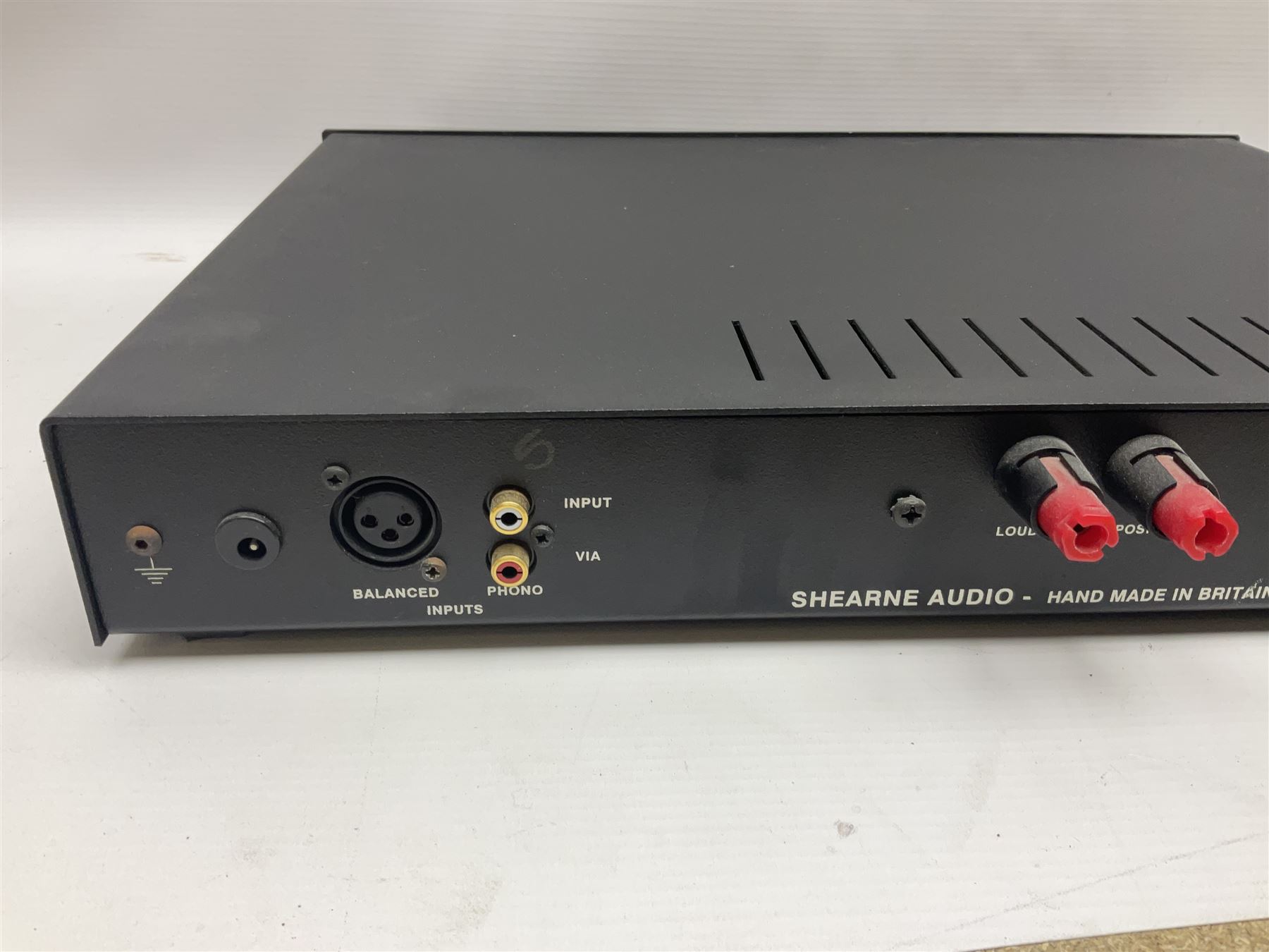 Shearne Audio (John Shearne) system, comprising Phase 7; compact disk system, Phase 6; Pre-Amplifier and two Phase 5; Monoblock Power Amplifier 