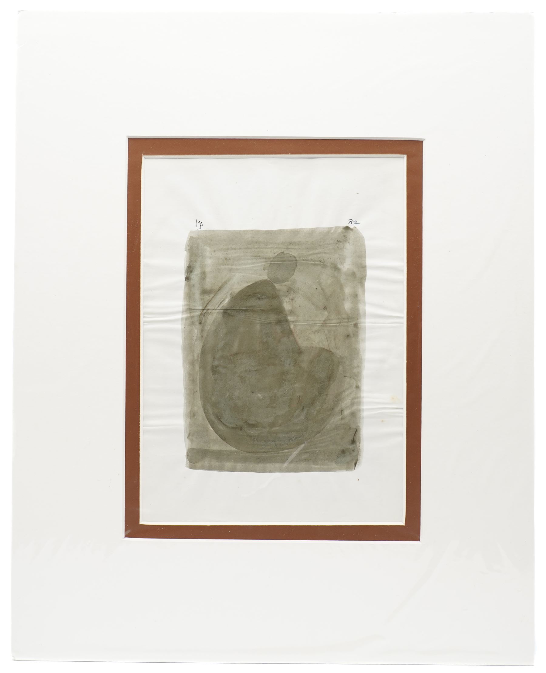 Ivan Peries (Sri Lankan 1921-1988 - Columbo '43 Group): Seated Man, watercolour on paper signed with initials and dated '82, 29cm x 21cm (unframed) 
Notes: Ivan Peries was a founding member of the '43 group, a 20th century modern art group in Columbo (previously British Ceylon) in the mid-20th century. This picture was part of a large series of similar works produced by Peries and begun in 1982, they are all dated '82 regardless of the production date in order to preserve continuity. The V&A museums contains three very similar works part of this series. 
Provenance: The vendor was a very close friend of the artist and his family. These works were acquired from the wife of the artist - Veronica Peries, during the time she lived at Southend on Sea - UK. 