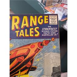 Fifty-six Marvel Silver Age 'Strange Tales' comic books, spanning years 1959-1966, comprising issues #68, #91, #94, #96, #100, #101, #106, #108, #113, #115, #116, #119, #121, #122, #124-#149, including some duplicates