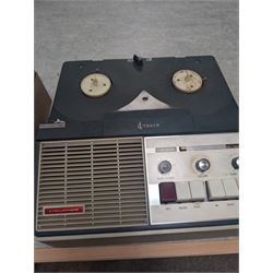 Two vintage four track reel to reel recorders, including a Tandberg Series 15 and a Stellaphone