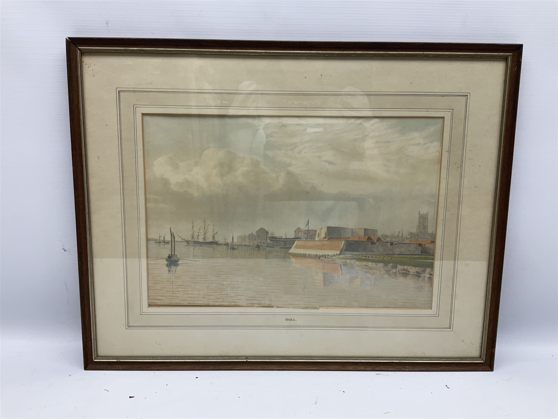 After William Frederick Settle (British 1821-1897): 'Blockhouse on the River', 19th century colour print together with early photograph of 'Grove Hill' 26cm x 38cm (2)