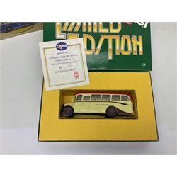 Corgi - twenty eight modern die-cast model coaches, buses and wagons to include Corgi Classics 35305, 96991, 97002, two 97108, 97208, 97267, 97335, 97871 and 98162; limited edition sets D949/26, 97107 and 97185; The Yorkshire Rider Series 91700, 91853, 91858 and 91862; all but one in original boxes or perspex display cases, most with certificates (27)
