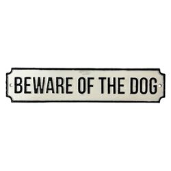 Cast Iron 'Beware of the Dog' sign, L36cm
 - THIS LOT IS TO BE COLLECTED BY APPOINTMENT FROM DUGGLEBY STORAGE, GREAT HILL, EASTFIELD, SCARBOROUGH, YO11 3TX