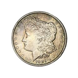 United States of America 1901 silver Morgan dollar coin