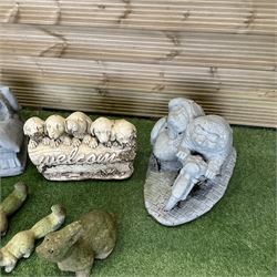 Collection of composite stone garden figures and ornaments - THIS LOT IS TO BE COLLECTED BY APPOINTMENT FROM DUGGLEBY STORAGE, GREAT HILL, EASTFIELD, SCARBOROUGH, YO11 3TX