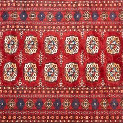 Two hand-knotted rugs, comprising Persian floral rug, dark blue ground decorated with scrolling foliage and flowerheads within a red floral border (H 208cm, W 134cm); Bokhara type rug, red ground with repeating gul motifs and geometric guard borders (H 174cm, W 94cm)