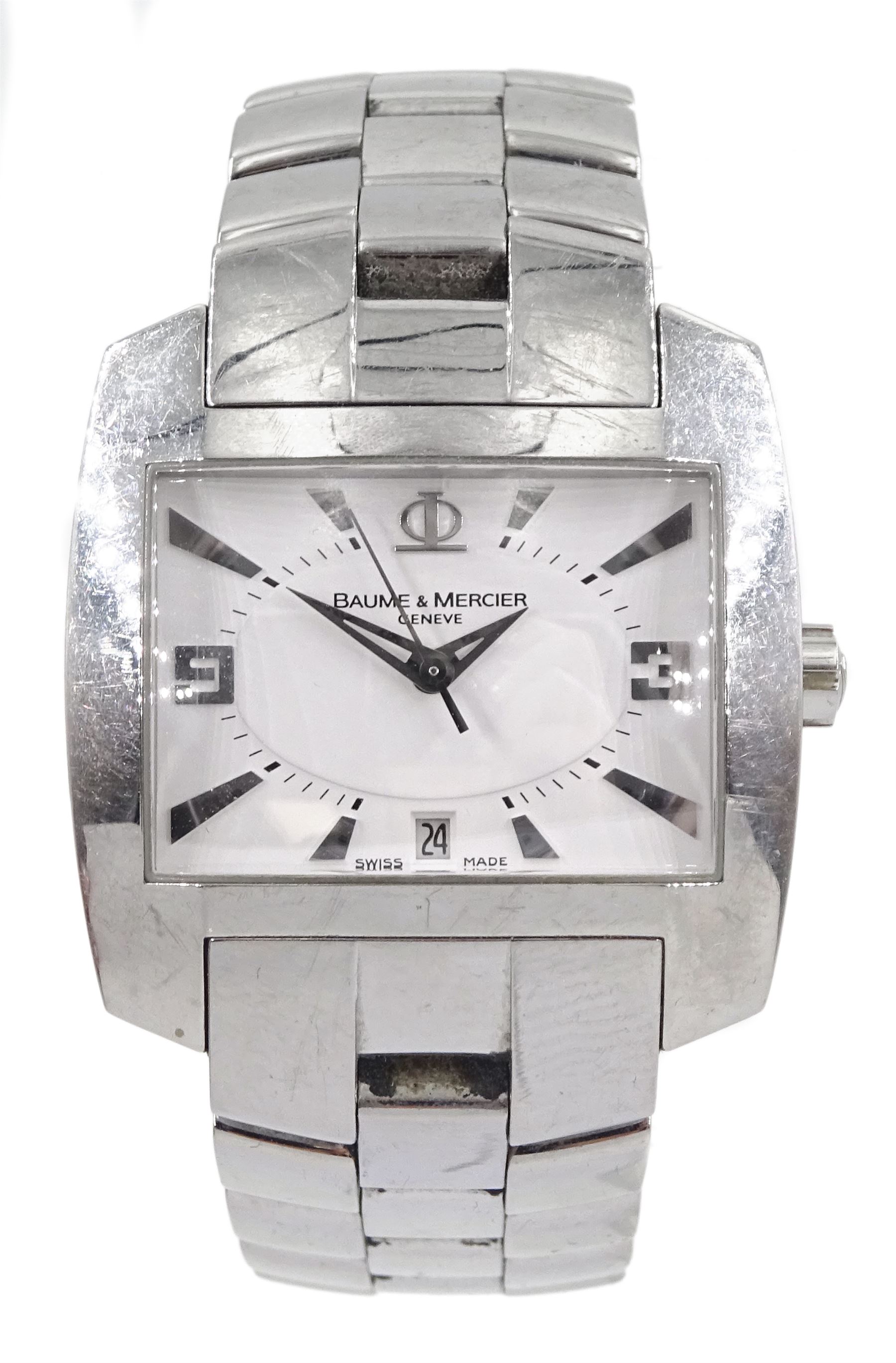 Baume & Mercier Hampton Spirit ladies stainless steel quartz wristwatch, No. 65446, boxed