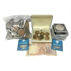 Great British and World coins, including commemorative crowns, pre-decimal coinage, pre-Euro coinage etc