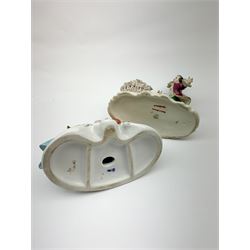 A group of various Continental figures, to include examples marked Dresden and Capodimonte, plus others with spurious blue cross marks beneath. (14). 