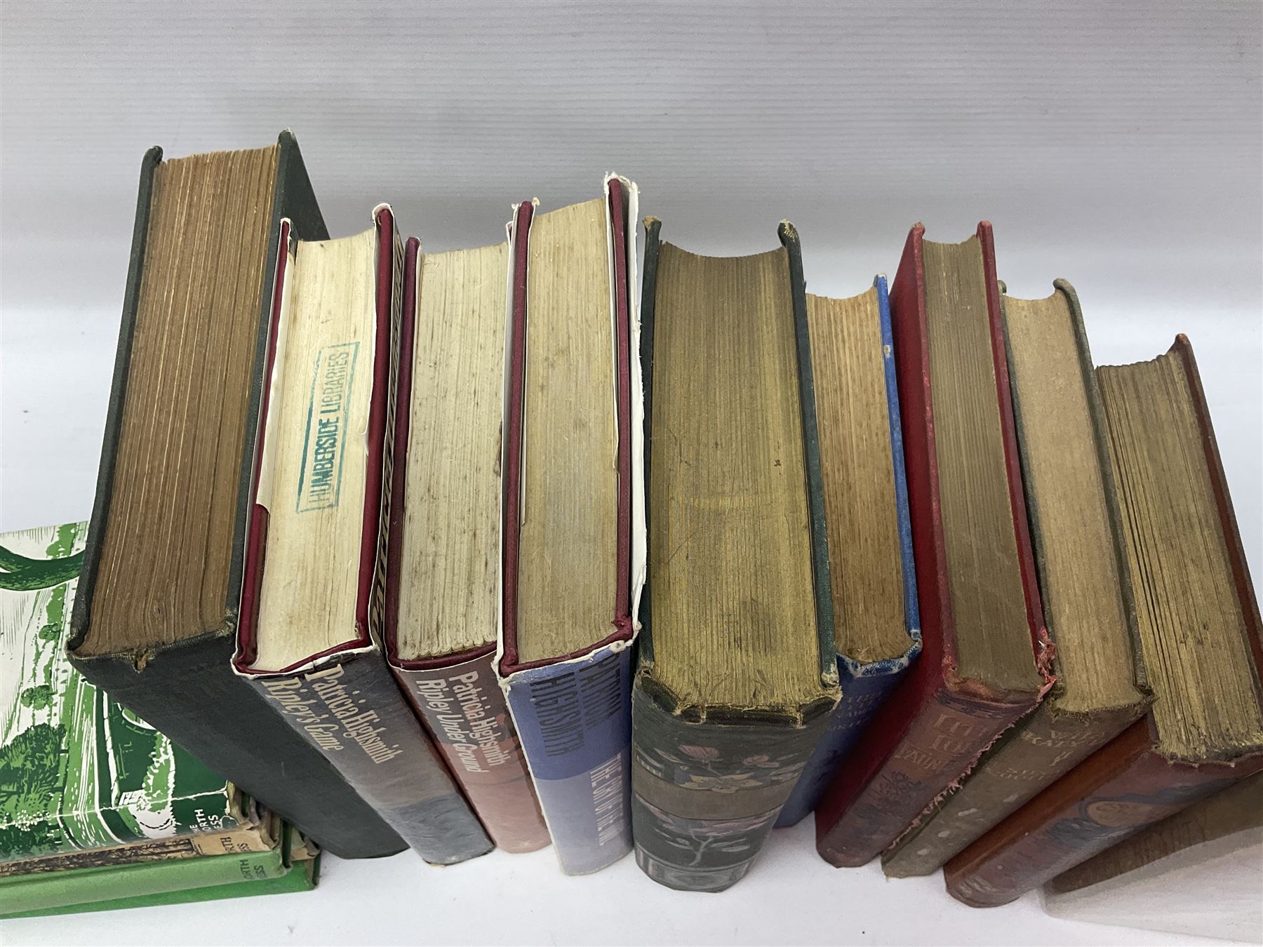 Two editions of Black Beauty by Anna Sewell - one 1899 with limp covers, the other 1915 illustrated by Lucy Kemp-Welch; seven works by Yorkshire author H.L. Gee; three novels by Patricia Highsmith; and five other books