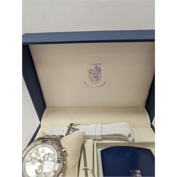 Accurist England Football chronograph alarm wristwatch, boxed