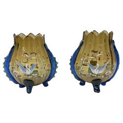 Pair of 19th century glass vases in the 