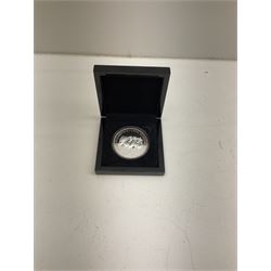 Queen Elizabeth II Tristan Da Cunha 2015 'The Five Portraits of Her Majesty' fine silver proof five ounce five pound coin, cased 