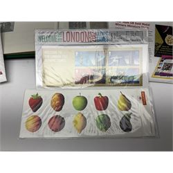 Queen Elizabeth II mint decimal stamps, mostly London 2012 Olympic games 1st class, face value of usable postage approximately 535 GBP