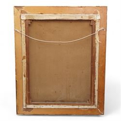 School of Tonalism (Late 19th Century - c.1890): Autumn Day, oil on canvas unsigned 78cm x 62cm
Notes: A very accomplished example testifying to the changing artistic attitudes at the turn of the century, embodying the transition from traditional realist depictions of landscapes into a more expressive handling. The restricted palette of green, brown and orange hues has been carefully used to construct soft-edged forms, mimicking the tranquil feeling of nature and eliciting an emotional response to the scene. The central solitary figure enhances the intimate setting, conveying a sense of contemplation.