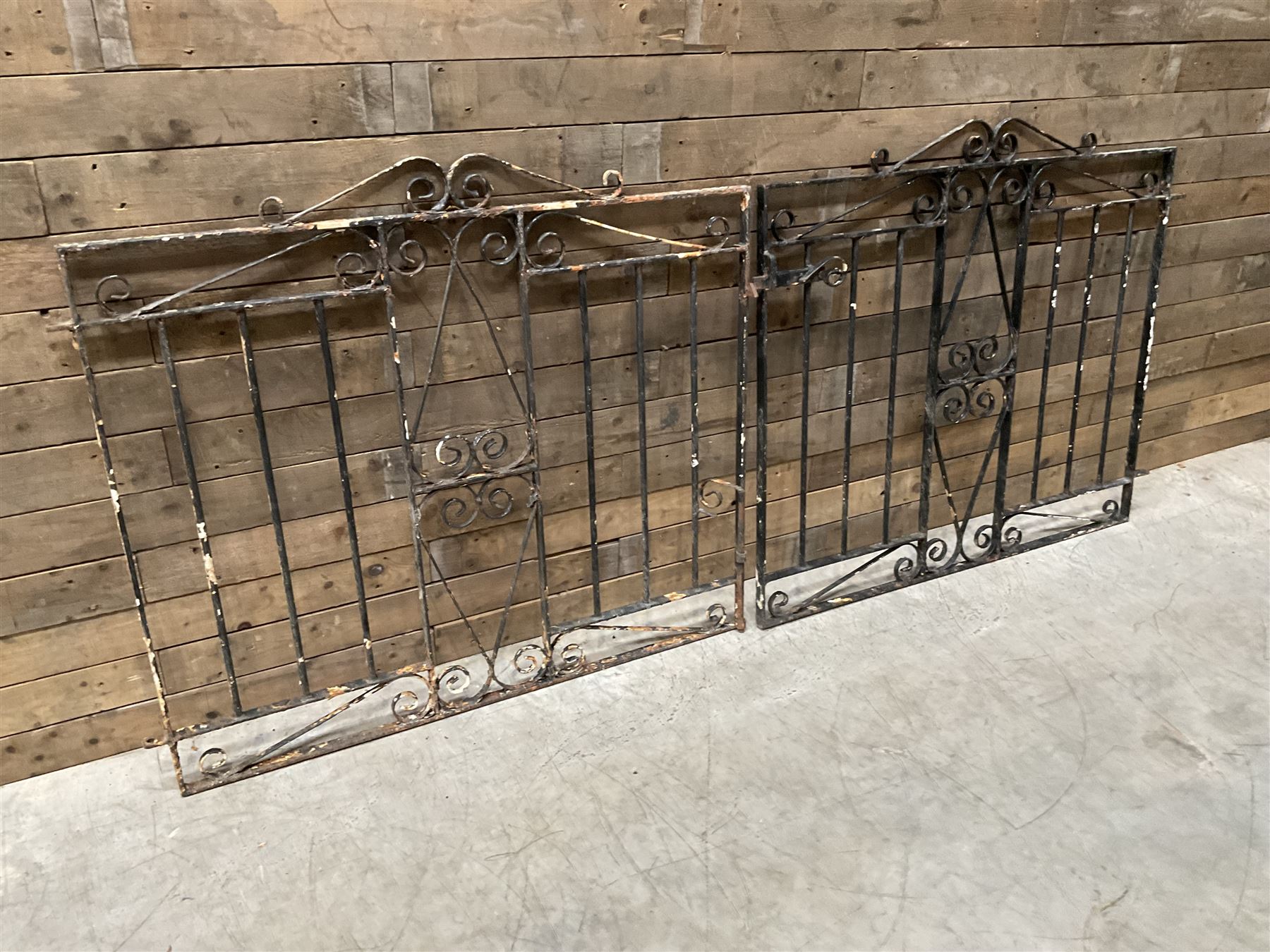 Pair of wrought iron garden gates