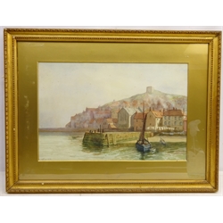 Tate Hill Pier Whitby, watercolour signed and dated with initials F.E.J. 1913, 29cm x 44cm  