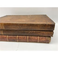Six 19th century leather bound books of music comprising Graduale Juxta Missale Romanum and Antiphonarium Romanum. Both 1828 Divione; Graduel Romain and Psautier Romain. Both 1859 Digne/Paris; Graduel Romain. 1872 Marseille; and Missale Romanum. 1853 Mechliniae (6)