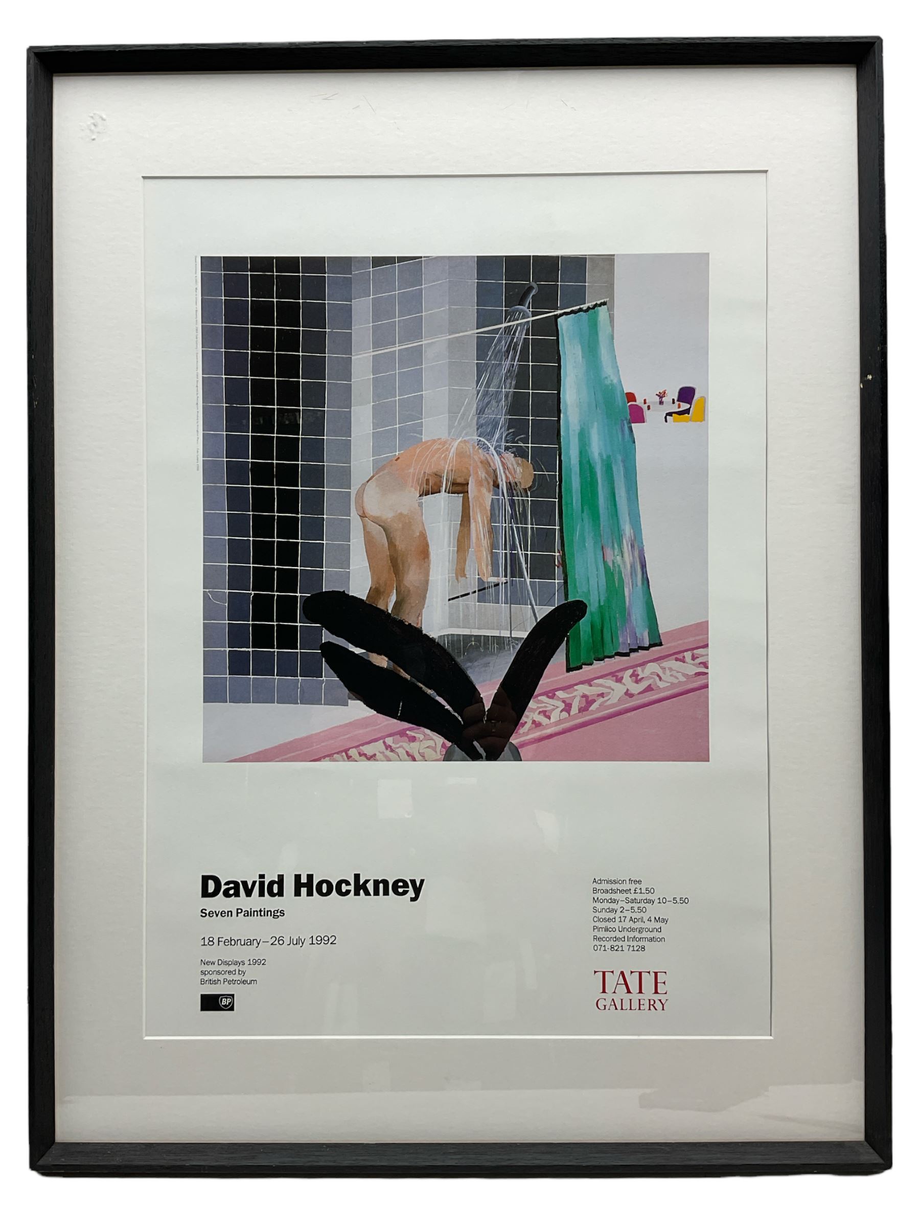 After David Hockney (British 1937-): 'David Hockney - Seven Paintings' - Tate Gallery Exhibition Poster, colour print 58cm x 41cm