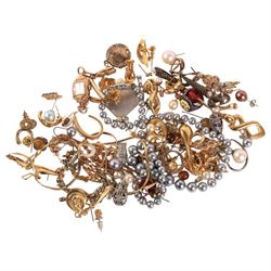 Silver jewellery, comprising pair of earrings, two rings and pendant,  together with a col...