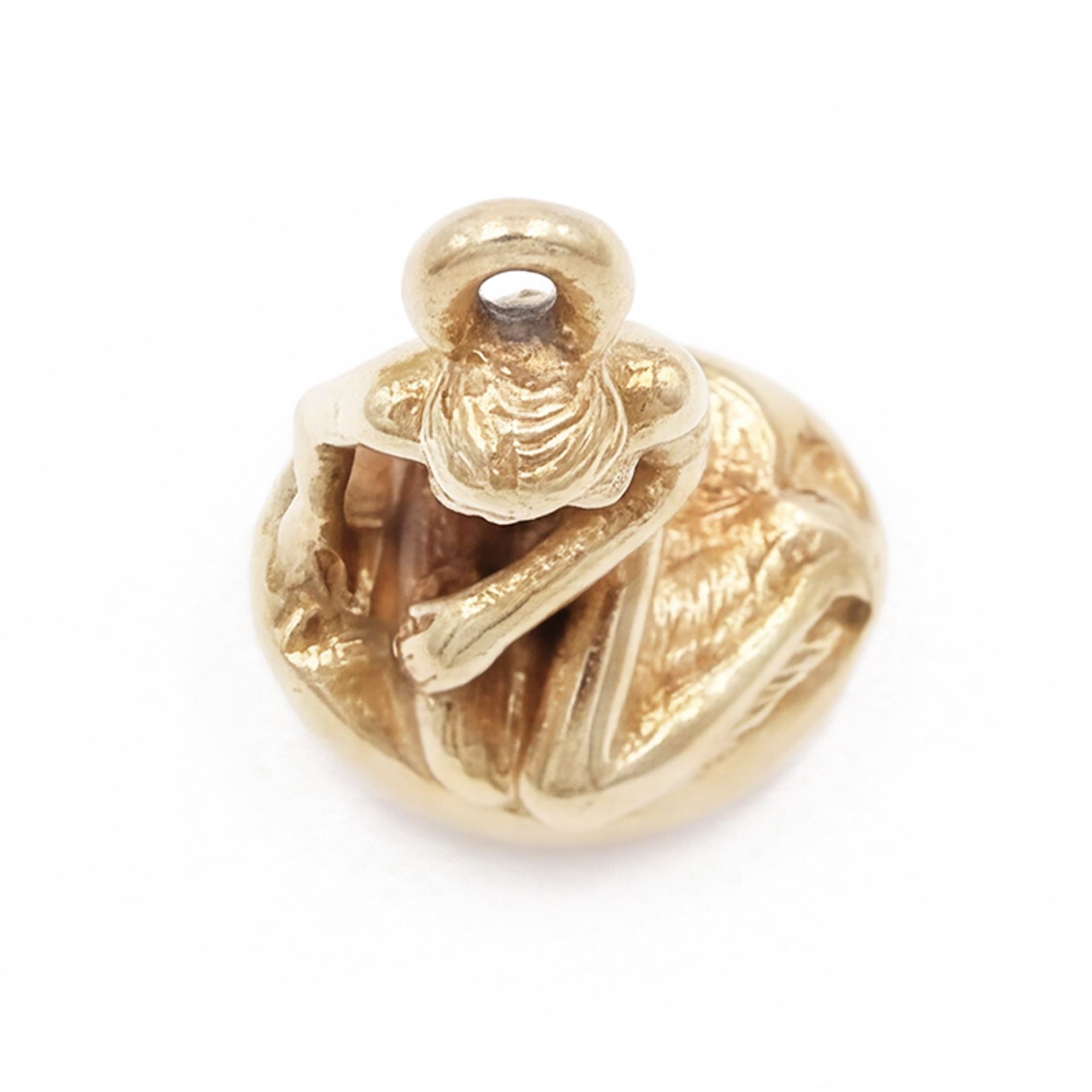 Danish 14ct gold 'Little Mermaid' charm / pendant by Bernhard Hertz, stamped 585