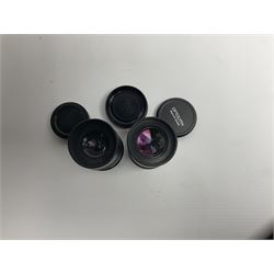  Optolyth TBS 80 monocular telescope, with additional lenses, Velbon sherpa monopod and Miranda 16x50 gold coated optics binoculars. 