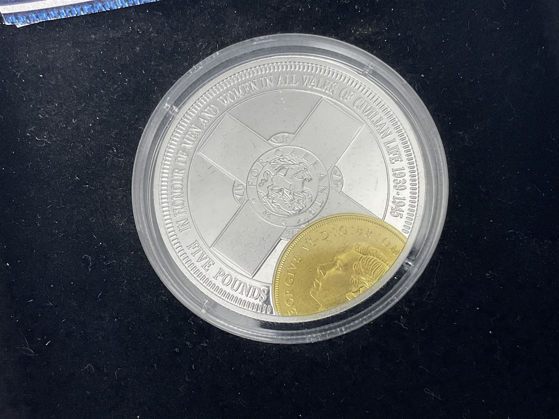 Commemorative Tristan Da Cunha coins including 2013 'The 60th Anniversary of the Coronation of Queen Elizabeth II Pure Silver Crown Set' cased with certificate,  2014 'World War I Silver Commemorative' one crown cased with certificate, 9ct gold 2012 half crown approximately 1 gram etc