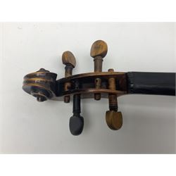 Czechoslovakian violin stamped LIZST c1920 with 35.5cm two-piece maple back and ribs and spruce top L59.5cm overall; in carrying case