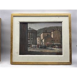 Bohuslav Barlow (Czechoslovakia 1947-): Northern Street Scene, oil on canvas laid on board signed and indistinctly dated 30cm x 39cm 