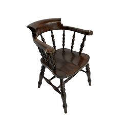 19th century smoker's bow armchair