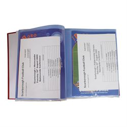 Comprehensive collection of approximately two hundred and thirty Scarborough FC football programmes for the 2003/04, 2004/05, 2005/06 and 2006/07 seasons, all filed within eight dedicated Scarborough FC red Home and Away binders