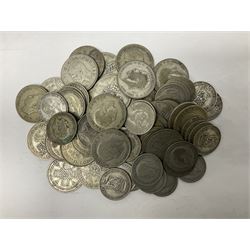 Approximately 520 grams of Great British pre-1947 silver coins including florin/two shilling and one shillings