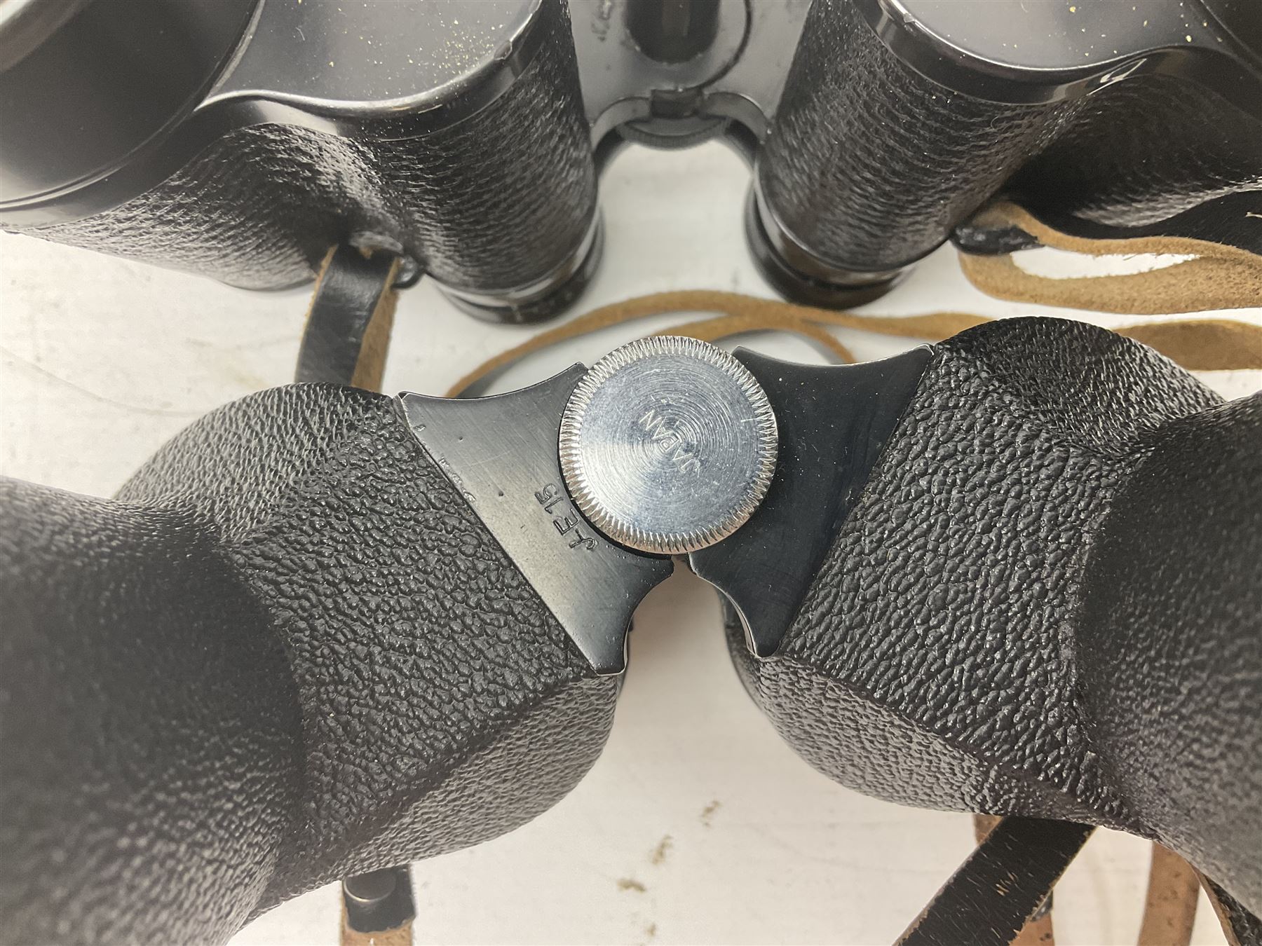 Nine cased pairs of binoculars to include Lieberman & Gortz 12x50, Frank Nipole 8x56, Uniscope, Hoya mark II 8x40, Porst 8x56 etc