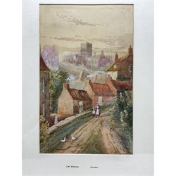 John Wynne Williams (British fl.1900-1920): 'Forge Valley' and 'Paradise' Old Town Scarborough, pair watercolours signed, titled on the mounts 33cm x 20cm (2)