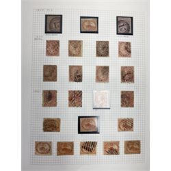 Canada Queen Victoria and later stamps, including 1852-57 six pence, ten pence etc, duplicates throughout showing variation, various King Edward VII issues, stamps on covers, Queen Elizabeth II unused blocks etc, housed in an album