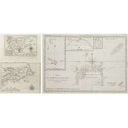 Rigobert Bonne (French 1727-1795): 'Isles de la Reine Charlotte', 18th century engraved ma...