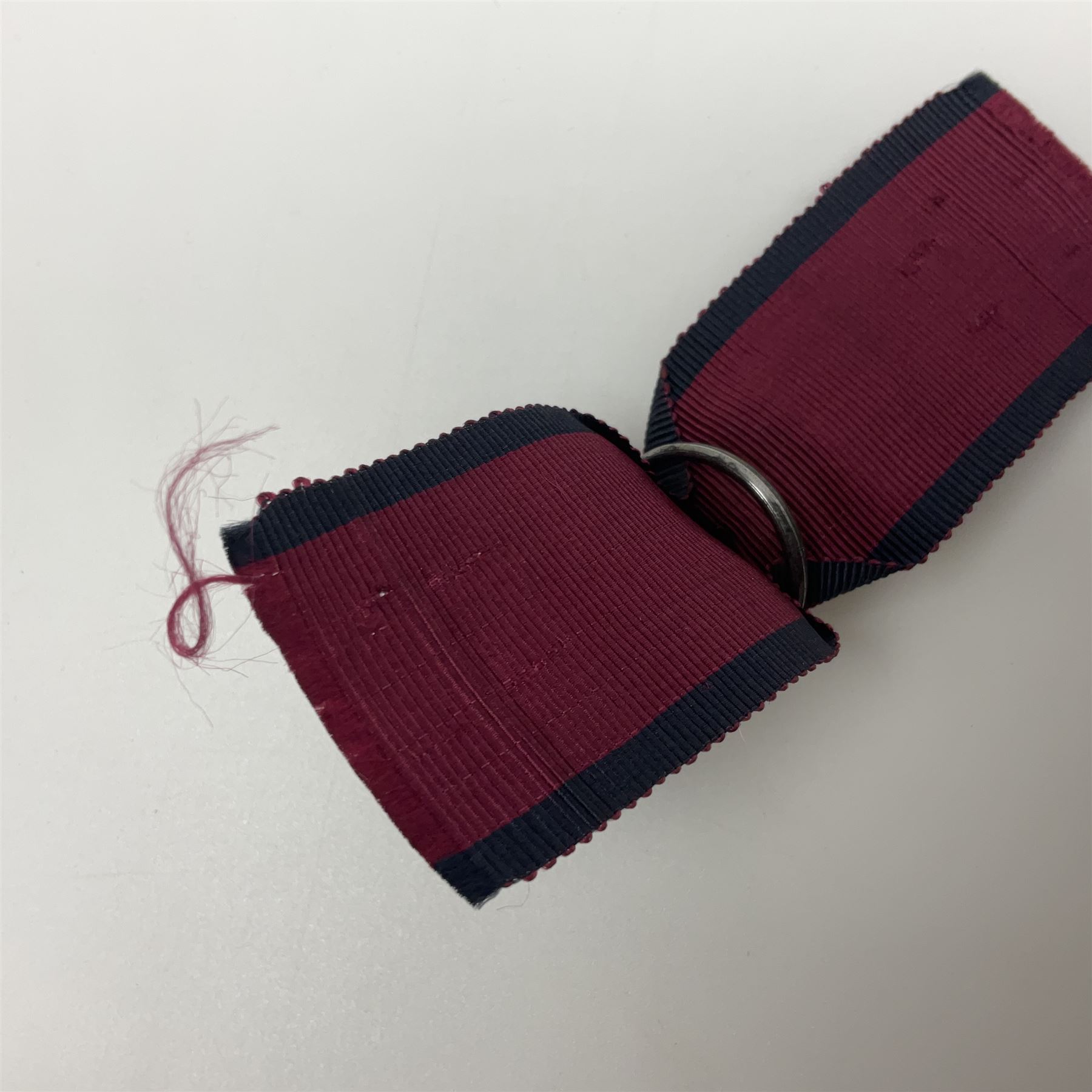 Copy of a Waterloo Medal named to William Rose, 1st Battalion, 79th Regiment of Foot with ribbon