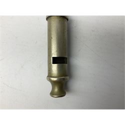 Three J Hudson & Co Birmingham military whistles, dated 1915, 1916, 1923