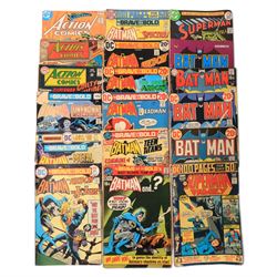 Collection of Bronze Age and later DC superhero comic books, titles including Detective Comics, Superman, The Joker, The Brave and The Bold, Superman's Pal Jimmy Olsen, The Super Friends, Supergirl, Action Comics, World's Finest, Superboy, Legions of Super Heroes, Lois Lane, etc