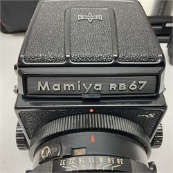 Mamiya RB67 Pro-S camera body, serial no. C559634, with 'Mamiya - Sekor C 1:3.8 f=90mm' lens, serial no. 75999, Mamiya RB 6x8 Pro-S 120 Roll Film Holder and Mamiya Polaroid back holder, with carry case and original boxes 