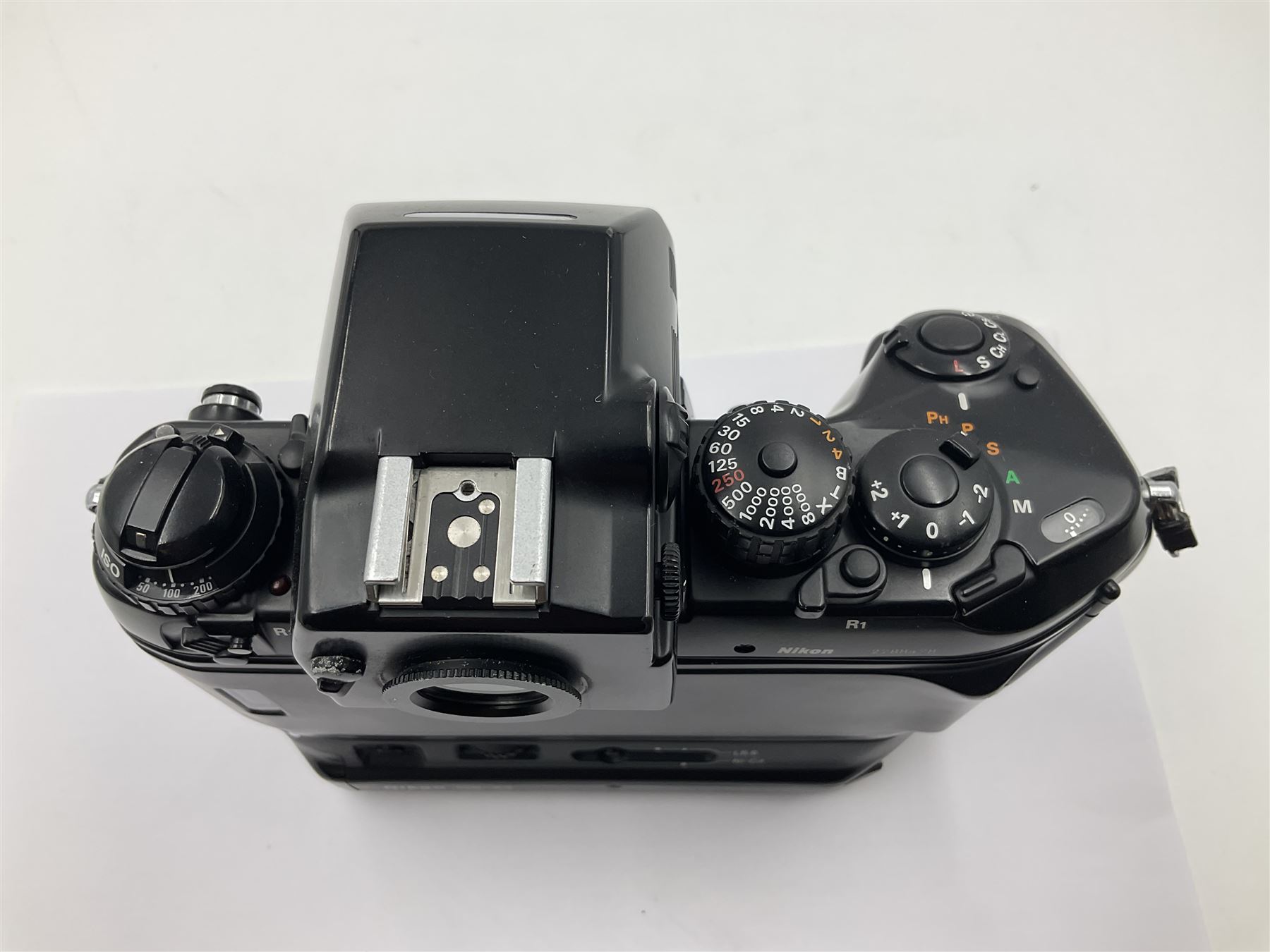 Nikon F4E camera body, serial no. 2288428, with Nikon MB23 battery pack