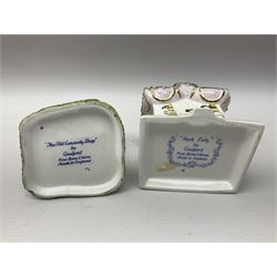 Eleven Coalport cottages, including Park Folly, The Alms House, Watermill and The Summer House, each with printed marks beneath