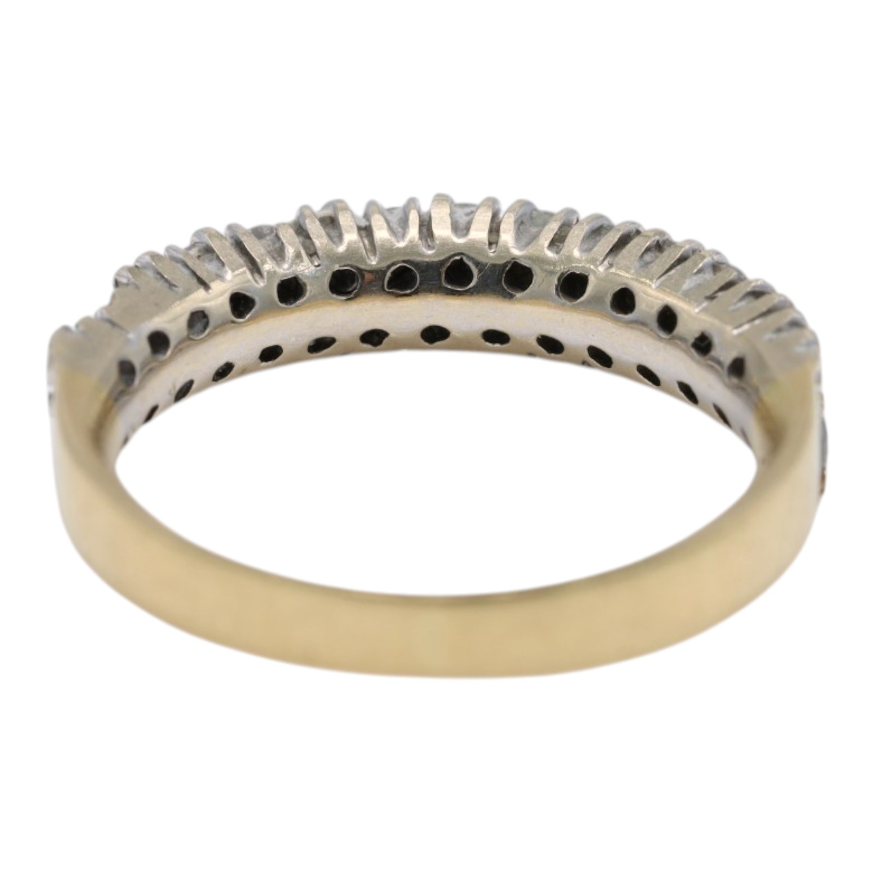 18ct gold diamond half eternity ring, stamped 750
