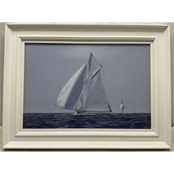 James Miller (British 1962-): 'Mariquita Breezing Home - St Tropez', oil on canvas signed, titled verso 31cm x 47cm