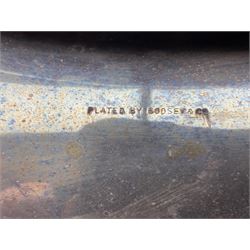 Boosey & Co silver plated 'Solbron' Class A Tuba c1920, serial number 102760, with compensating pistons and foliate engraved decoration H106cm 