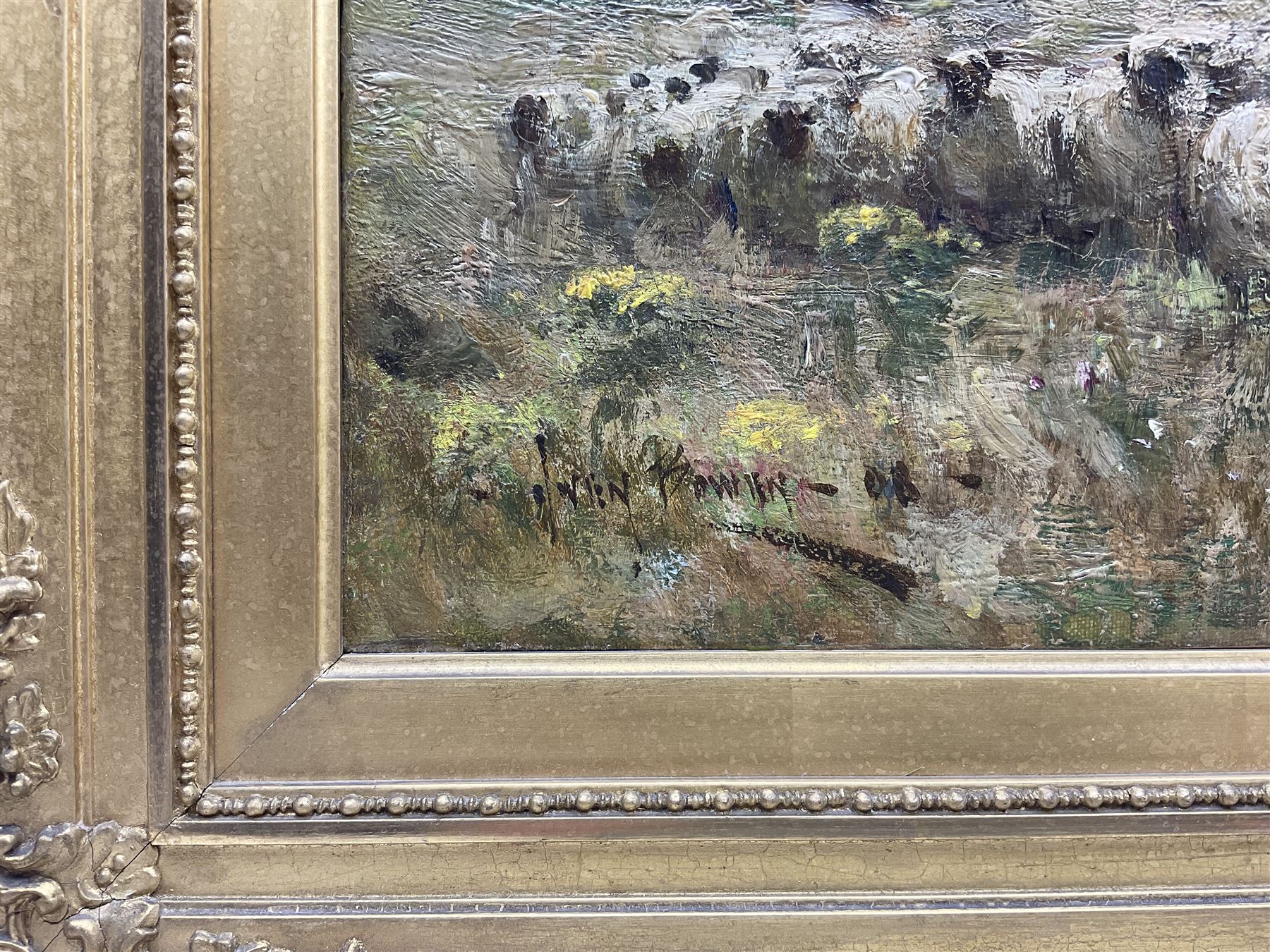 Owen Bowen (Staithes Group 1873-1967): Herding Sheep in the Lake District, oil on canvas signed and dated '08, 45cm x 60cm 
Notes: an early, exhibition-quality example of the artist's work.