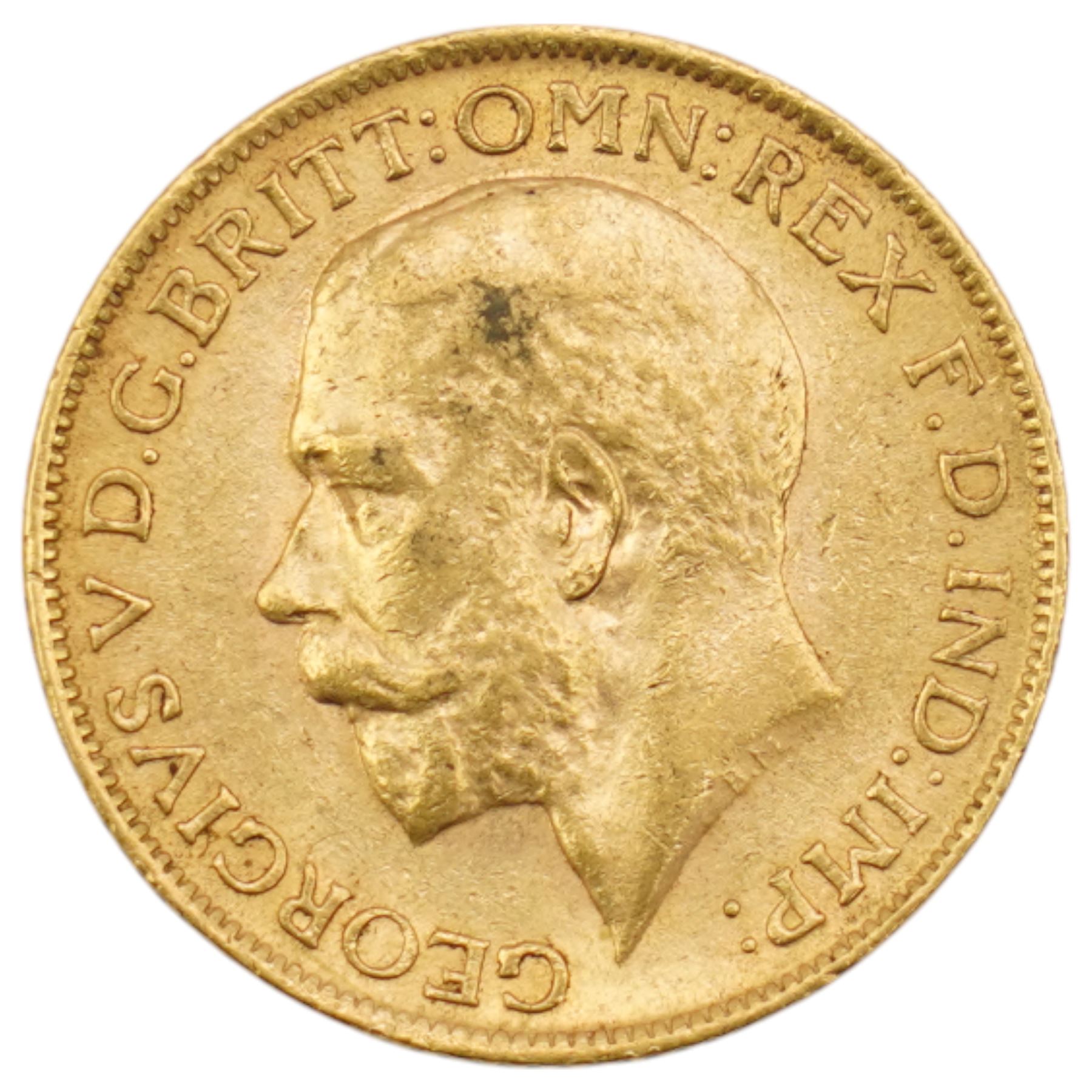 King George V 1912 gold full sovereign coin
