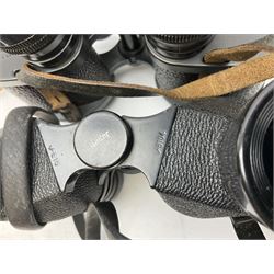 Ten cased pairs of binoculars, to include Rainbow 20x60, Barr & Stroud 7x, Yashica 7x50, Ross London Stepmur 10x50, Wray London Defiant 10x35, Canon 8x30 etc