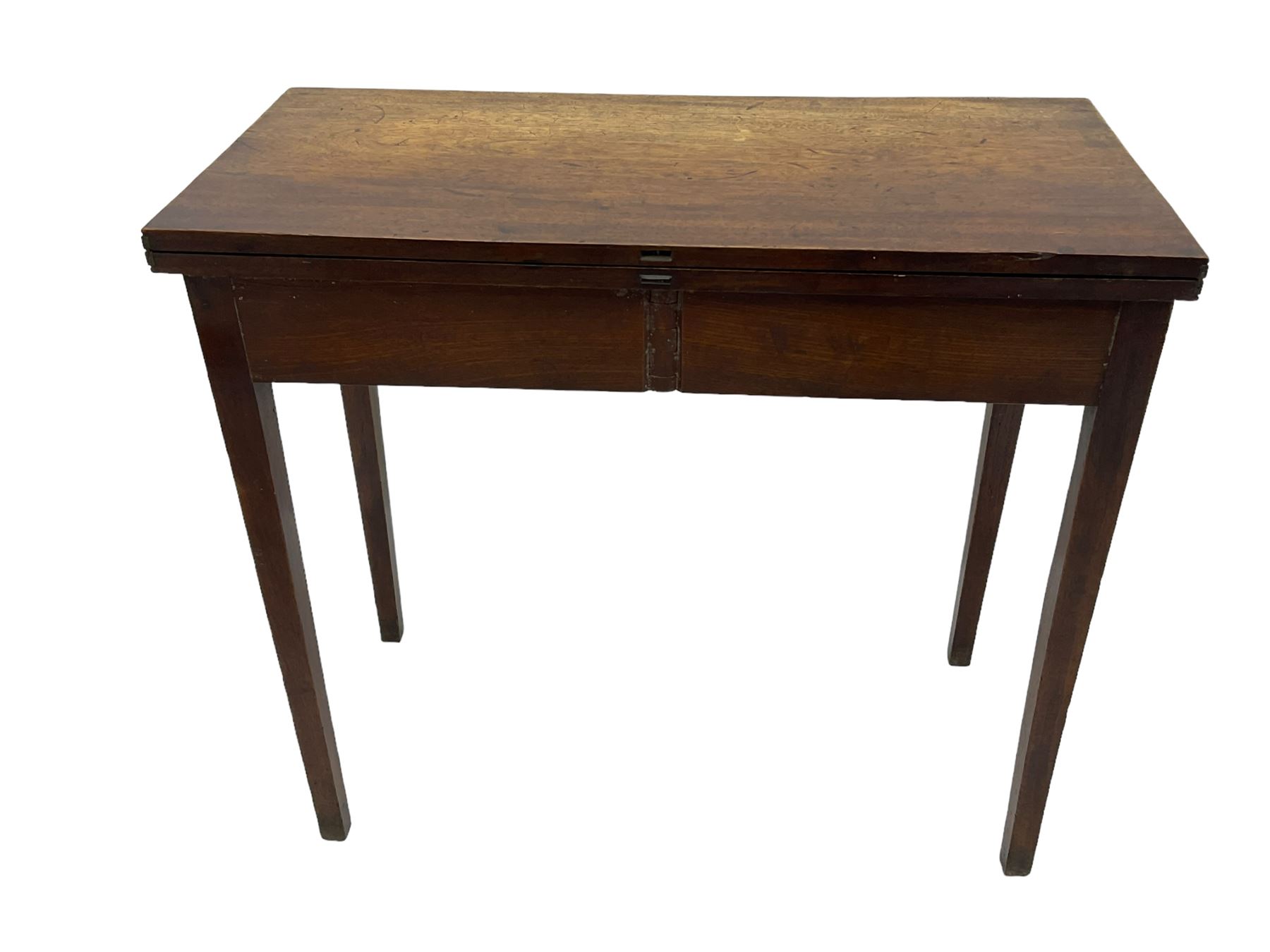 Mahogany rope twist jardiniere stand (H98cm); George III mahogany fold-over tea table (H75cm); occasional table with sectioned drawer (H72cm, W49cm, D37cm); upholstered stool (4)
