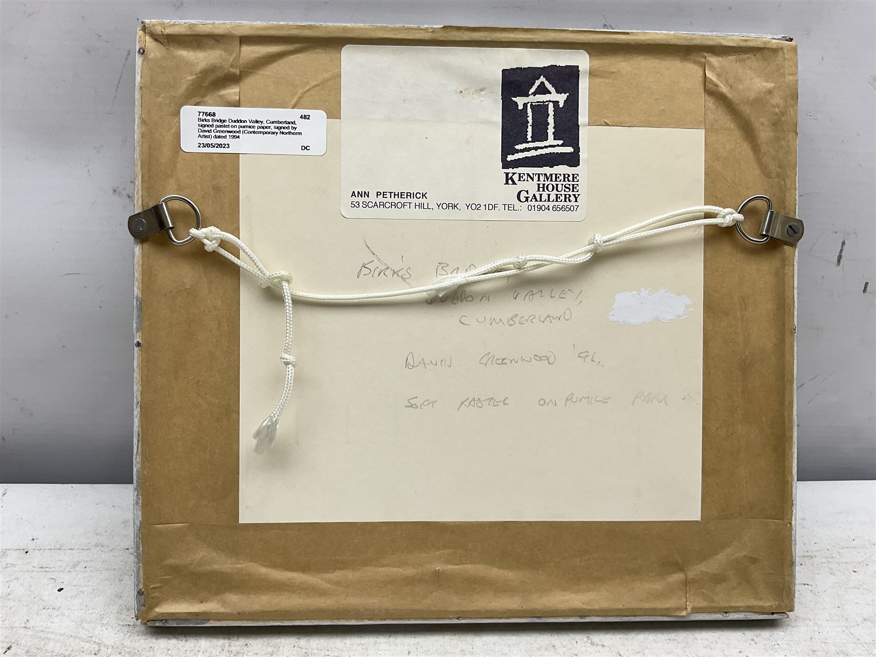 David Greenwood (Northern British Contemporary): 'Birks Bridge Duddon Valley - Cumberland', pastel on pumice paper signed and dated '94, titled verso 15cm x 18cm